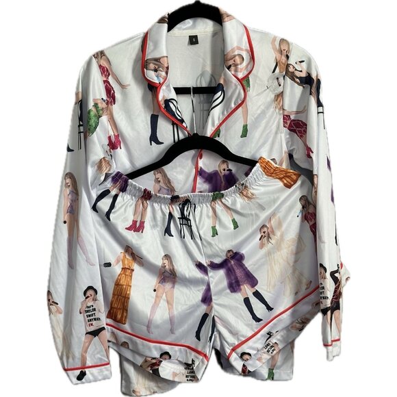 Taylor Swift Other - ✨ Taylor Swift-Inspired Satin 2pc PJ Set – Chic & Cozy Sleepwear | NWOT✨